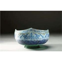 Daum Nancy Cameo Glass Bowl, c.1900 the green...