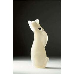 Murano Dog Decanter, 1950's of opaque grey gl...