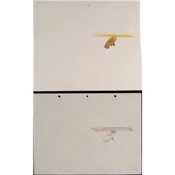 Original Popeye Production Unwinding Cel Drawing