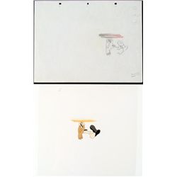 Drawing Popeye Cel Original Holding On Production