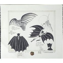 Batman Print Signed Bob Kayne & Sheldon Moldoff Art