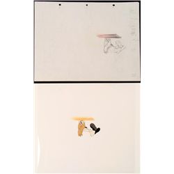 Cel Original Popeye Drawing Production Someone Save Me