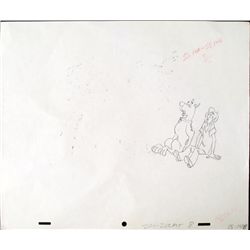 Scooby Doo Original Animation Spooked Cel Scooby Shaggy