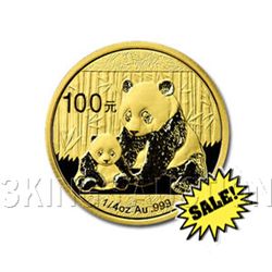 Chinese Gold Panda Quarter Ounce 2012