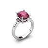 Image 1 : Ruby 3.31 ctw Diamond Ring 14kt White Gold