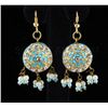Image 1 : 5.15GRAM INDIAN HANDMADE LAKH FASHION EARRING