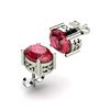Image 1 : Garnet 2.80ctw Earring 14kt White Gold