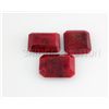 Image 1 : 126.37ctw RubyEmeraldCut LooseGemstone lot of 3