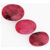 Image 1 : 148.73ctw Ruby Oval Cut Loose Gemstone lot of 3