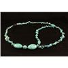 Image 2 : Natural 419.21ctw Turquoise Sterling Silver Necklace