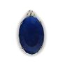 Sapphire Oval 55.05ctw Diamond Pendant 14k W/Y Gold