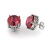 Image 1 : Garnet 5.75ctw Earring 14kt White Gold