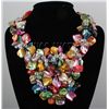 Image 1 : 1600CTW 16" MULTICOLOR MOTHER OF PEARL NECKLACE METAL L