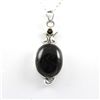 Image 1 : 36.ctw Black Onyx Gemstone Silver Pendant