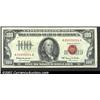 Image 1 : 1966 $100 Legal Tender Note, Fr-1550, AU. The