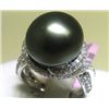 Image 1 : 18K GOLD PEARL AND DIAMOND RING