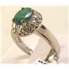 Image 1 : 14K GOLD DIAMOND AND EMERALD RING
