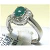 Image 1 : 14K GOLD DIAMOND AND EMERALD RING