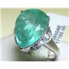 Image 1 : 18K GOLD DIAMOND AND EMERALD RING