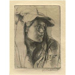 Brockhurst Signed Etching "By The Window"