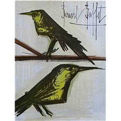 Buffet Original Lithograph "Pair Of Birds"