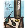 Image 1 : Buffet Original Lithograph "Still Life With Bottle"