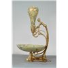 Image 1 : PORCELAIN VASE & SERVER W/ BRASS SCULPTURE