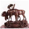Image 1 : "Moose" Bronze Sculpture - Barye