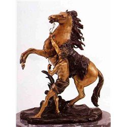 "Stalking Wolf" Bronze Sculpture - Valton