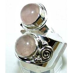 Silver and Rose Quartz Ring