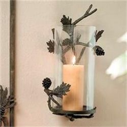 Pinecone Wall Sconce Candle Holder