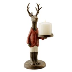 Deer Jockey Candle Holder