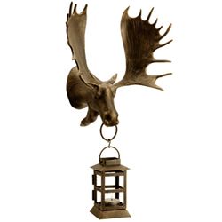 Moose Wall Mount Lantern Candle Holder