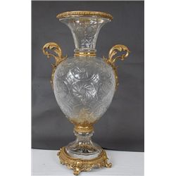 "CRYSTAL AND BRONZE ROYALE VASE"