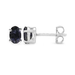 0.72 Carat Genuine Iolite .925 Sterling Silver Earrings