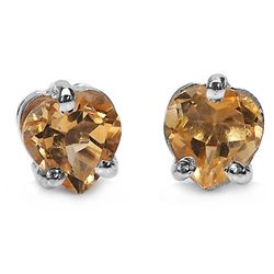 0.90 Carat Genuine Citrine .925 Sterling Silver Earrings