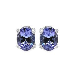 0.65 Carat Genuine Tanzanite .925 Sterling Silver Earrings