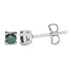 0.29 Carat Genuine Blue Diamond .925 Sterling Silver Earrings
