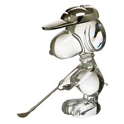 Baccarat  Snoopy Golfing  Sculpture