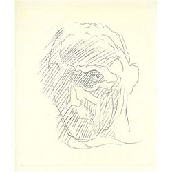 Villon Original Etching  Portrait 