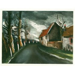 Vlaminck  The Longny Road  Lithograph