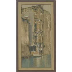 James Whistler Lithograph "The Old Marble Hall, Venice" 1905