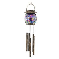 Pink Mosaic Glass Windchime