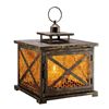 Image 1 : Amber Mosaic Glass Lantern / Candle Holder