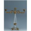 Image 1 : LEAD CRYSTAL AND BRASS CANDLEHOLDER