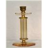 Image 1 : PAIR MURANO AMBER CRYSTAL CANDLESTICKS
