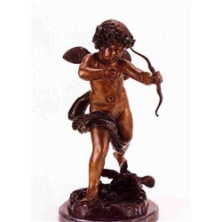 "Cupid" Bronze Sculpture -  Houdon