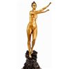 "Diane On Rock" Bronze Sculpture - Aichola