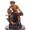 Image 1 : "Male Satyr Group" Bronze Sculpture - Clodion