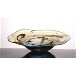 HAND BLOWN ART GLASS BOWL